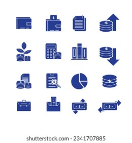 Simple Set of Accounting Related Vector Icons. Contains Icons such as Financial Statements, interest rate, portfolio, Calculation less and many more. Edited strokes. vector illustration