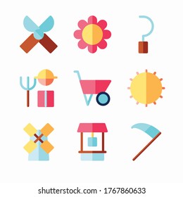 Simple Set Agriculture Vector Color Icons