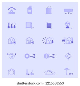 Simple Set of Air Conditioning Related Vector Flat Icons.