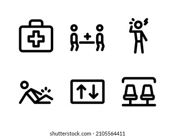 Simple Set of American Football Related Vector Line Icons. Contains Icons as Medical Kit, Headache, Injury and more.