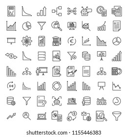 Simple set of analysis related outline icons. Elements for mobile concept and web apps. Thin line vector icons for website design and development, app development. Premium pack.