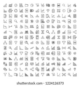 Simple set of analytic related outline icons. Elements for mobile concept and web apps. Thin line vector icons for website design and development, app development. Premium pack.