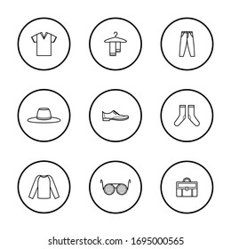Simple set apparel icon design for website and mobile application