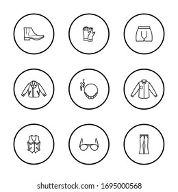 Simple set apparel icon design for website and mobile application