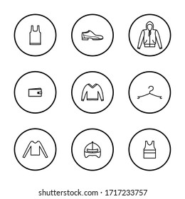 Simple set apparel icon design for web and mobile app icons