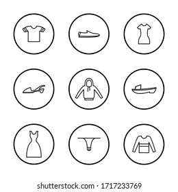 Simple set apparel icon design for web and mobile app icons