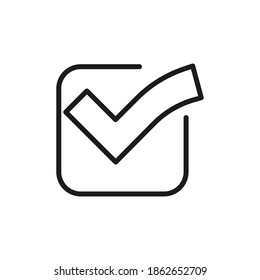 Conjunto simple de iconos de esquema relacionados de aprobación. Elementos para el concepto móvil y aplicaciones web. Iconos vectoriales de línea delgada para el diseño y desarrollo de sitios web, desarrollo de aplicaciones. Paquete premium.