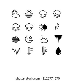 Simple Set of Approve Related Vector Line Icons. Contains such Icons as weather, snow, rain, hail, sun and more. 48x48 Pixel Perfect.