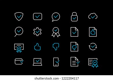 	
Simple Set of Approve Related Vector Line Icons. Contains such Icons as Inspector, Stamp, Check List and more. Editable Stroke. 48x48 Pixel Perfect.