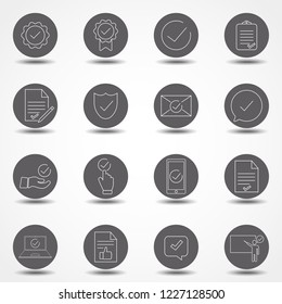 Simple Set of Approve Related Vector Line Icons. Elements for mobile concept and web apps. Thin line vector icons for website design and development, app development. Flat line vector illustration