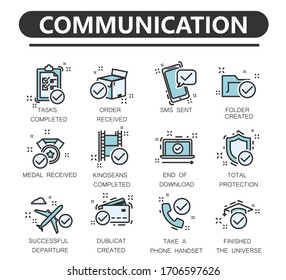Simple Set of Approve Related Vector Line Icons. Check List and more. Editable Stroke. 
