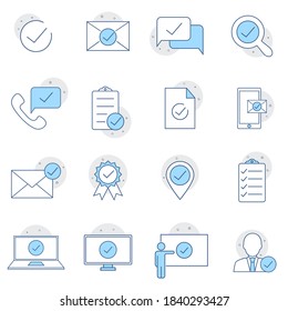 Simple Set of Approve Related Vector Line Icons. Contains such Icons as Inspector, Stamp, Check List and more. Web design, mobile app.