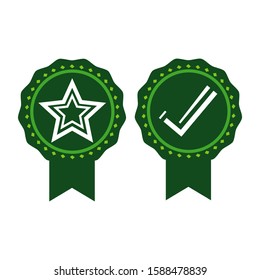 Simple Set of Approve Vector Icons. 
Quality Check symbol