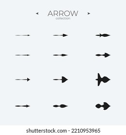 Simple set of arrow icons. Line icons collection. Trendy line style. To use in web and mobile UI. Vector