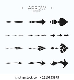 Simple set of arrow icons. Smooth Arrow icons set. Modern vector symbols. To use in web and mobile UI. Vector illustration