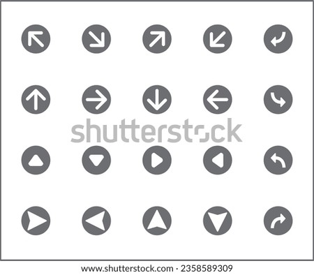 Simple Set of arrows Related Vector Line Icons. Vector collection of basic, infographic, navigation, direction, chevron, cursors, selection and design elements symbols or logo element.