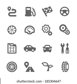 Simple set of auto related vector icons for your design