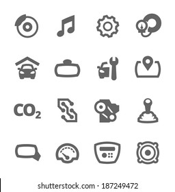 Simple set of auto related vector icons for your design