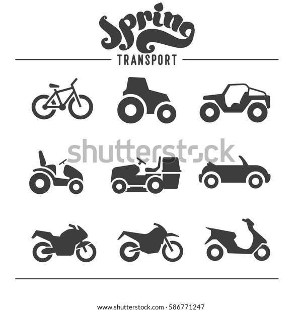 Simple\
set of auto related vector icons for your\
design