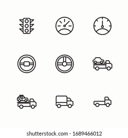 Simple Set Automobile Vector line Icons