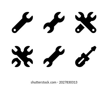 Simple Set of Automotive Related Vector Solid Icons. Contains Icons as Wrench, Screwdriver and more.