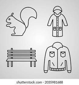 Simple Set of Autumn Vector Line Icons
