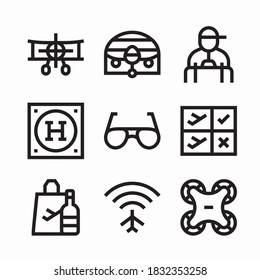 Simple Set Aviation Vector line Icons