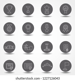 Simple Set of awards Related Vector Line Icons. Thin line vector icons for website design and development, app development. Flat line vector illustration