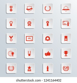 Simple Set of Awards Related Vector Icons.