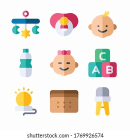 Simple Set Baby Vector Color Icons
