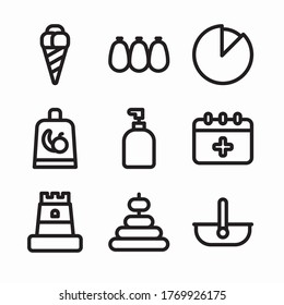 Simple Set Baby Vector line Icons. Line with Editable stroke