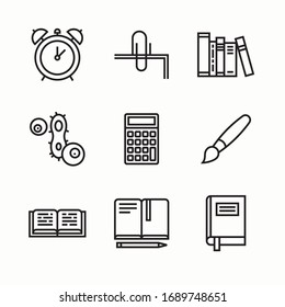 Simple Set Back To School Vector line Icons
