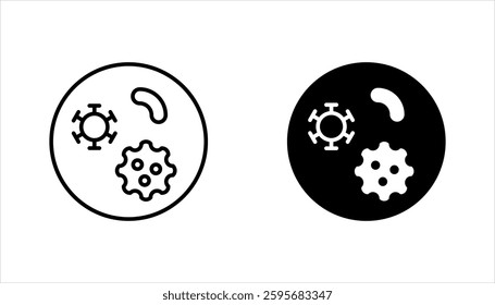 Simple Set of Bacteria Related Vector Line Icons. Contains such Icons as Virus, vector illustration on white background
