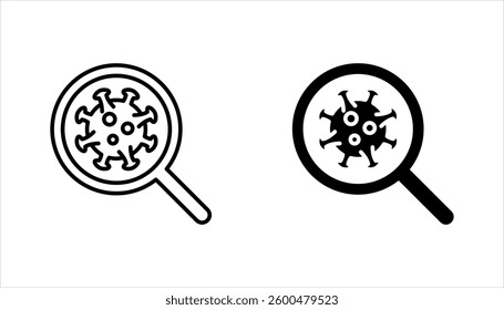 Simple Set of Bacteria Related Vector Line Icons. Contains such Icons as Virus, vector illustration on white background