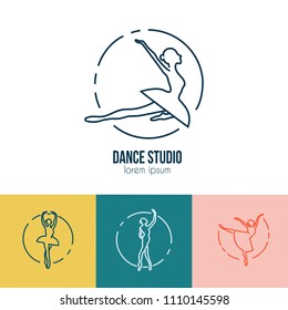 Simple Set of Ballet Vector Line Icons. Contains such Icons as ballet classes school, theatre, flyer festival etc.