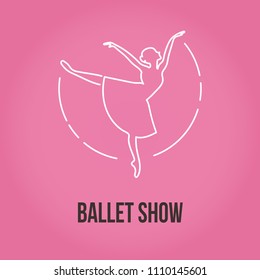 Simple Set of Ballet Vector Line Icons. Contains such Icons as ballet classes school, theatre, flyer festival etc.