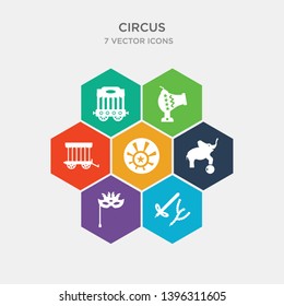 simple set of balloon sword, carnival, circus balance, circus ball icons, contains such as icons circus cage, canon, car and more. 64x64 pixel perfect. infographics vector