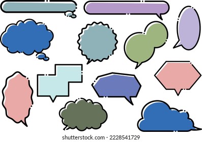 Simple set of balloons in retro color scheme. Vector material with changeable colors.

