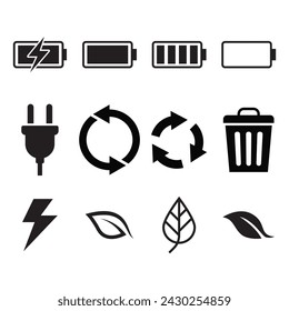 Simple Set of Batteries Related Vector Line Icons.