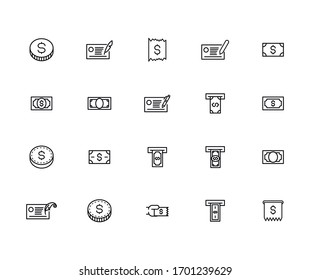 Conjunto simple de iconos de la lista en estilo de línea de moda. Símbolos vectoriales modernos, aislados en un fondo blanco. Envase para pictogramas lineales. Colección de iconos de línea para aplicaciones web y concepto móvil.