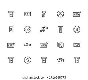 Conjunto simple de iconos de la lista en estilo de línea de moda. Símbolos vectoriales modernos, aislados en un fondo blanco. Envase para pictogramas lineales. Colección de iconos de línea para aplicaciones web y concepto móvil.