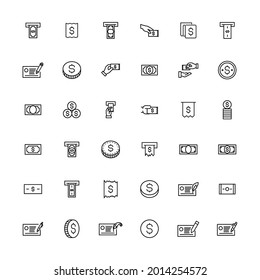 Conjunto simple de iconos de la lista en estilo de línea de moda. Símbolos vectoriales modernos, aislados en un fondo blanco. Envase para pictogramas lineales. Colección de iconos de línea para aplicaciones web y concepto móvil.