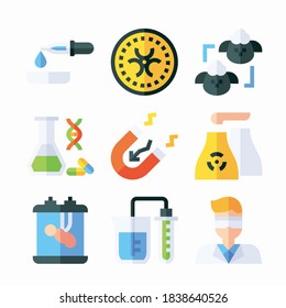 Simple Set Biotechnology Vector Color Icons