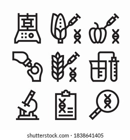 Simple Set Biotechnology Vector line Icons