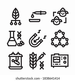 Simple Set Biotechnology Vector line Icons