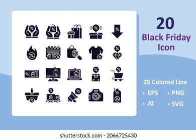 Conjunto simple de iconos de línea de vectores relacionados con el Viernes Negro. Colección de iconos de compras. ilustración vectorial - Colección de iconos vectoriales de estilo de color de alta calidad.
