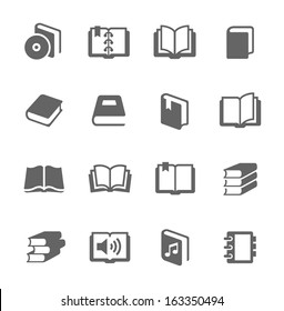 Simple set of books related vector icons for your design.