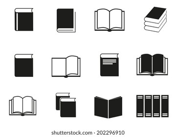 Simple set of books related vector icons for your design. 
