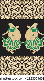 Simple set of border pattern with background