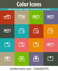 Simple set of box and crates related vector icons for your design